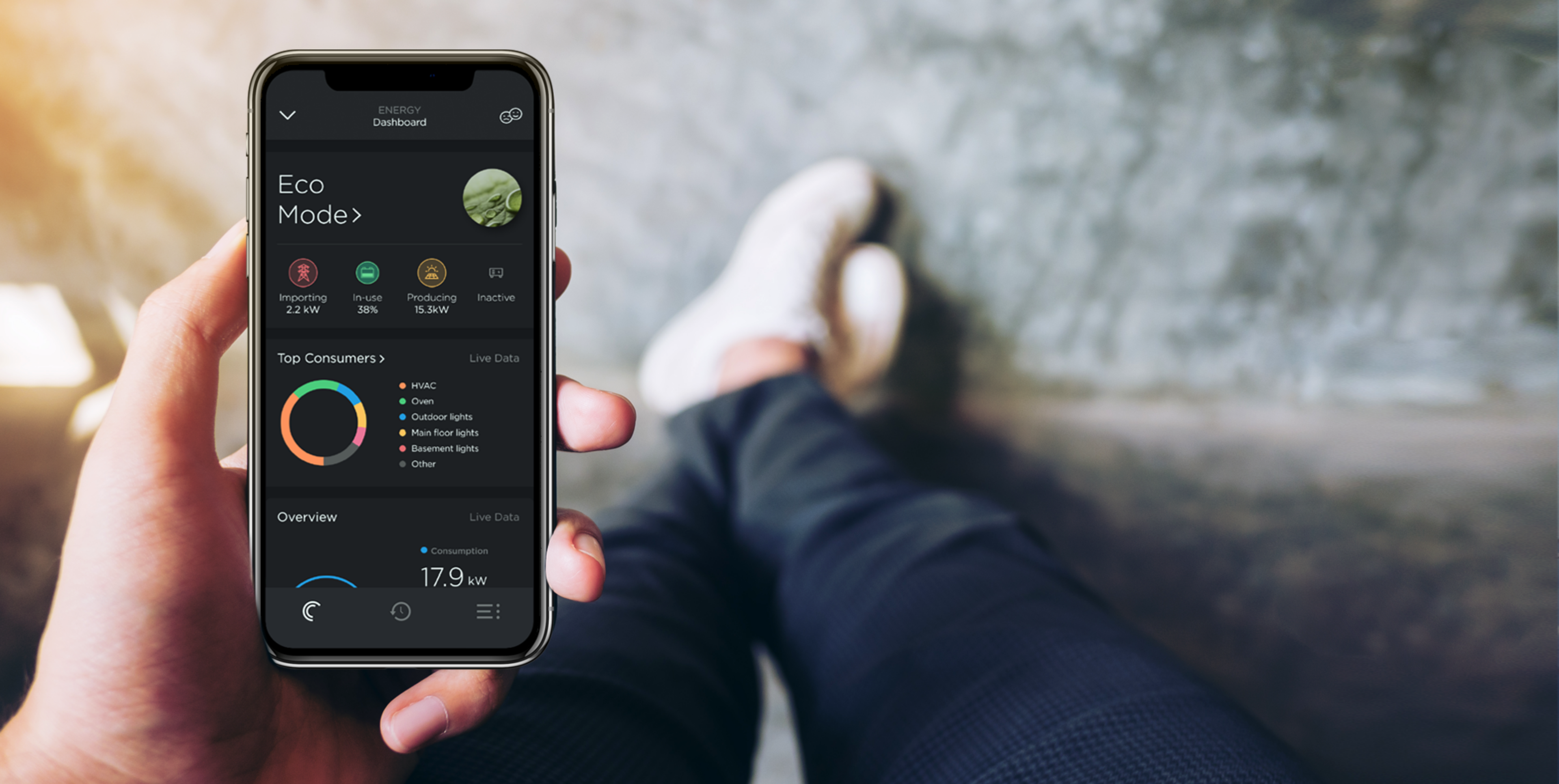 Someone charging their electric car