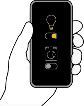 Mobile app controlling lights and loads